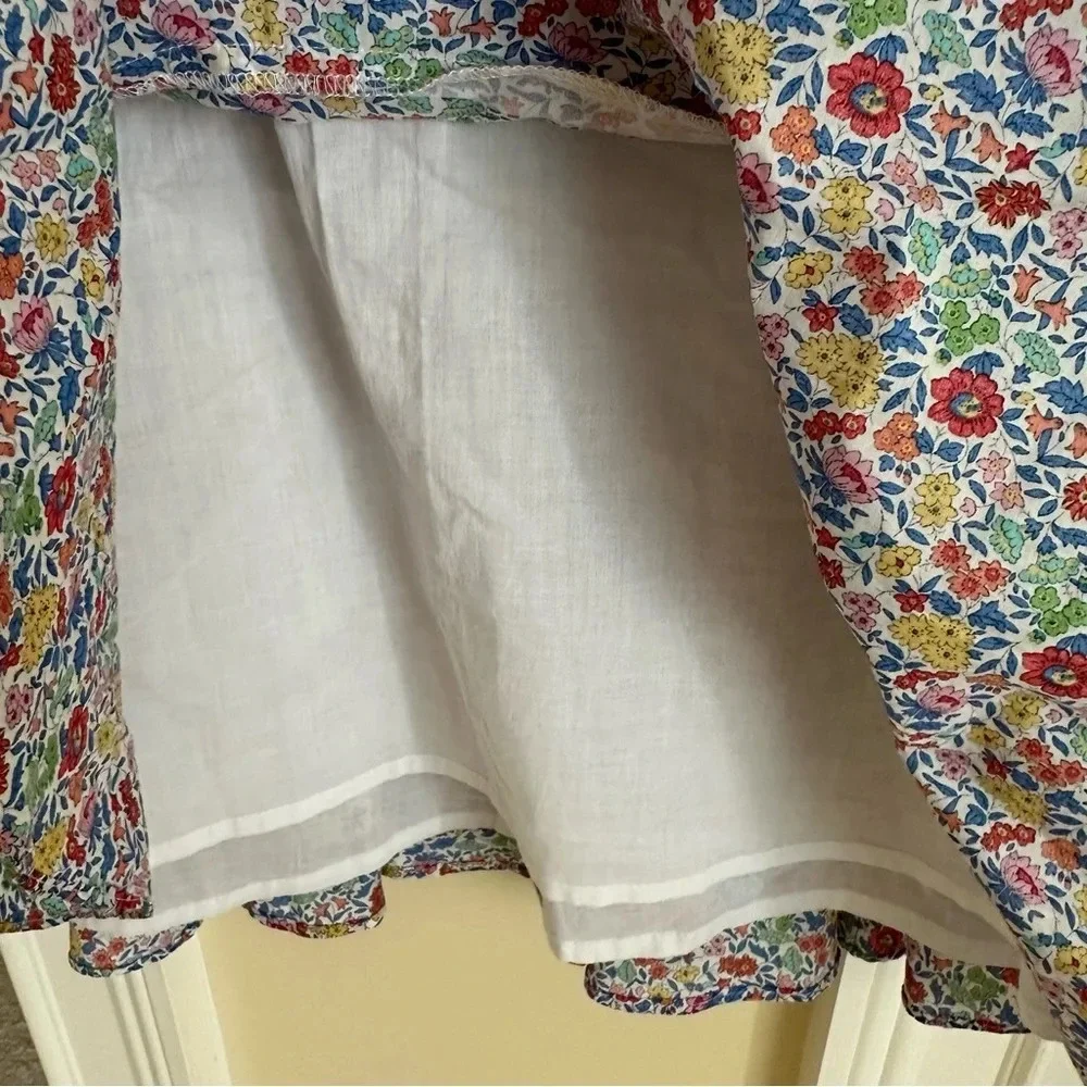 J Crew Womens Sz 4 Liberty London Favourite Flowers Trumpet Skirt Floral‎ Cotton